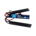 АКБ BlueMAX 11.1V LiPO 1150mAh 20C Triple 18x6x93mm труба приклада, цевье, приклад T-коннектор